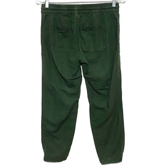 Old Navy Womens XS Linen Rayon Crop Pants Langenlook Pull On Drawstring Boho Y2K - Picture 2 of 7